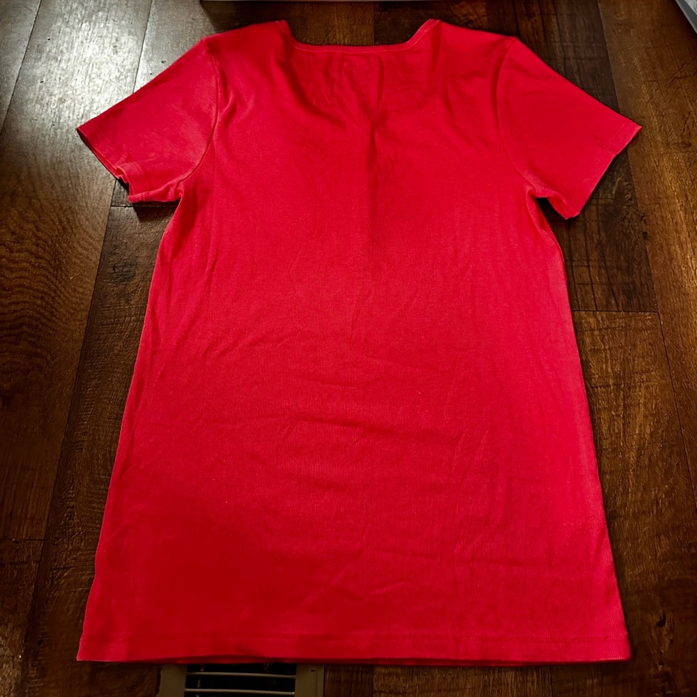 Time and Tru Short Sleeve Button Top - Picture 3 of 3